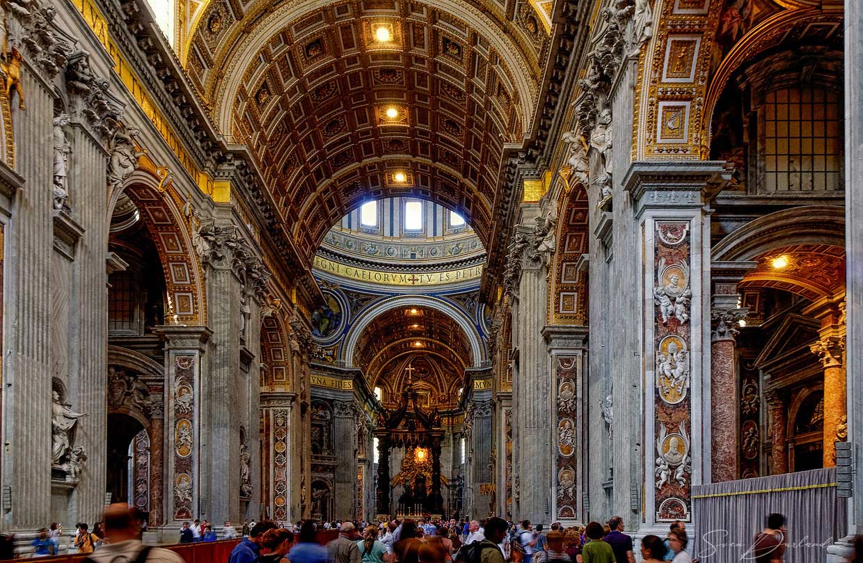 Inside St Peter's Basilica