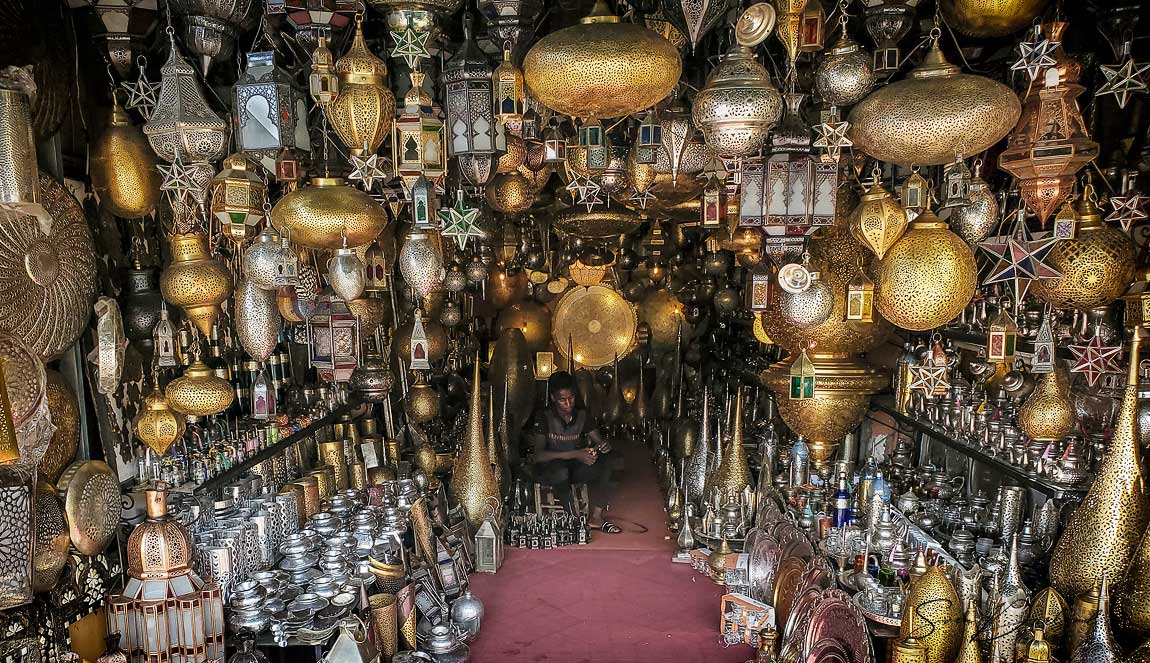 lantern shop in Marrakech